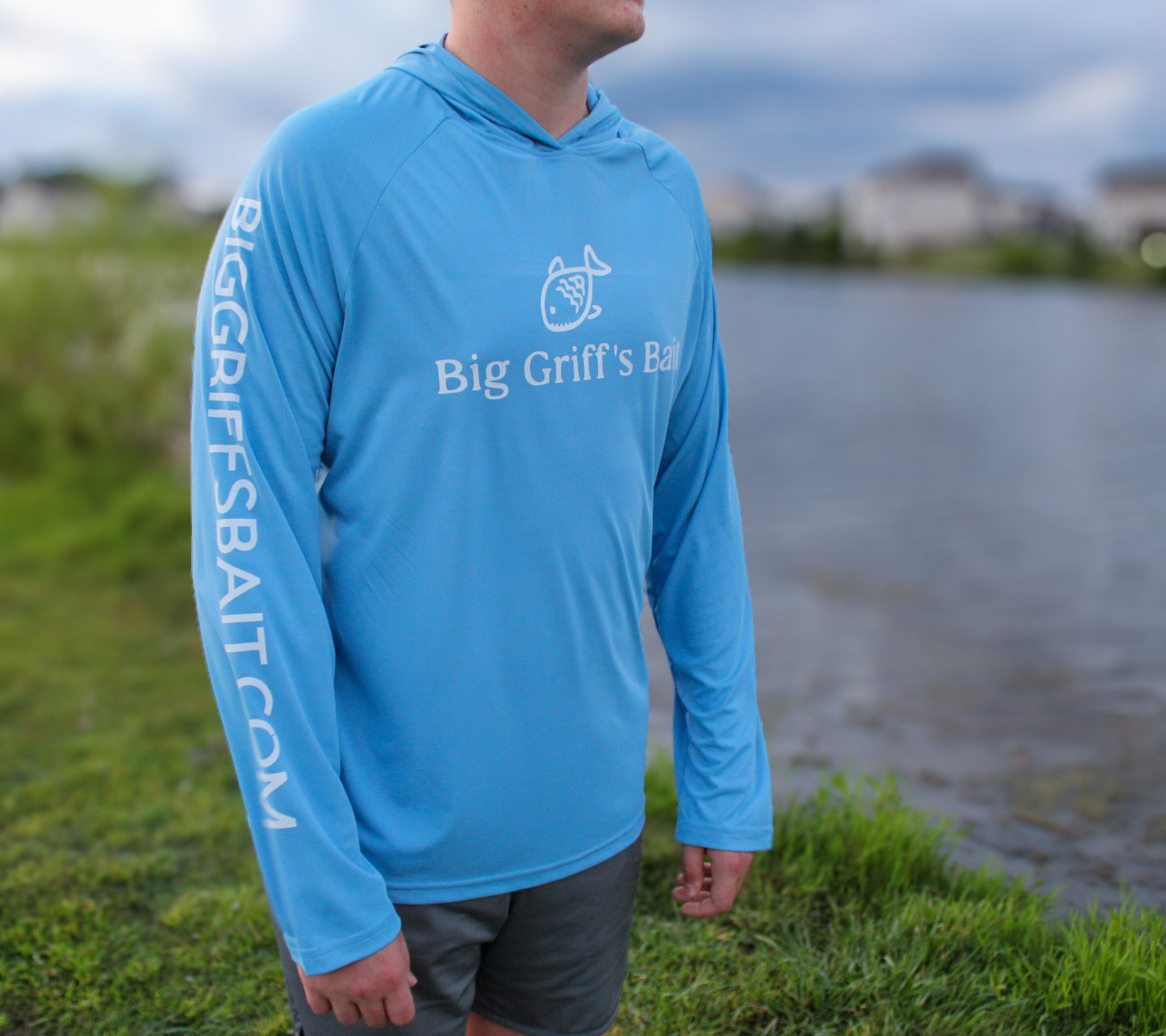 Baby blue long sleeve with hood