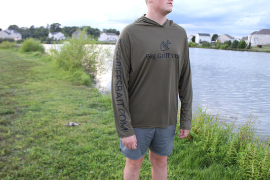 Army green long sleeve with hood