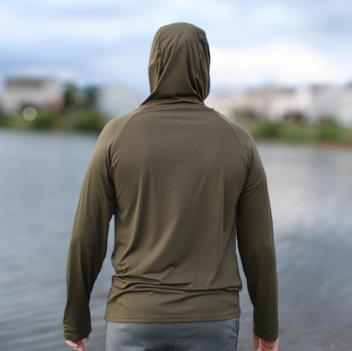 Army green long sleeve with hood