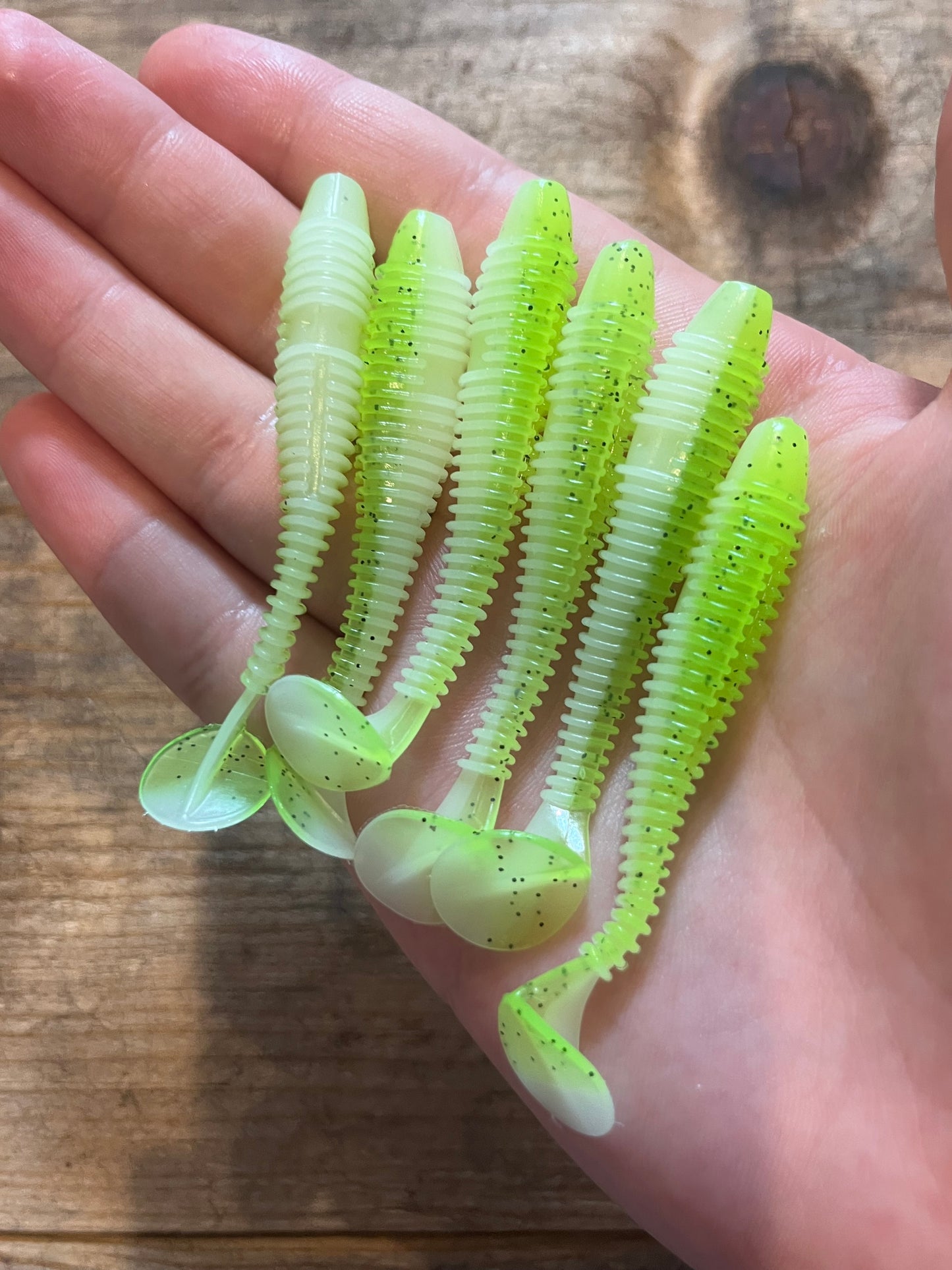 Big Griff’s bait. (3inch) 6 pack lime green