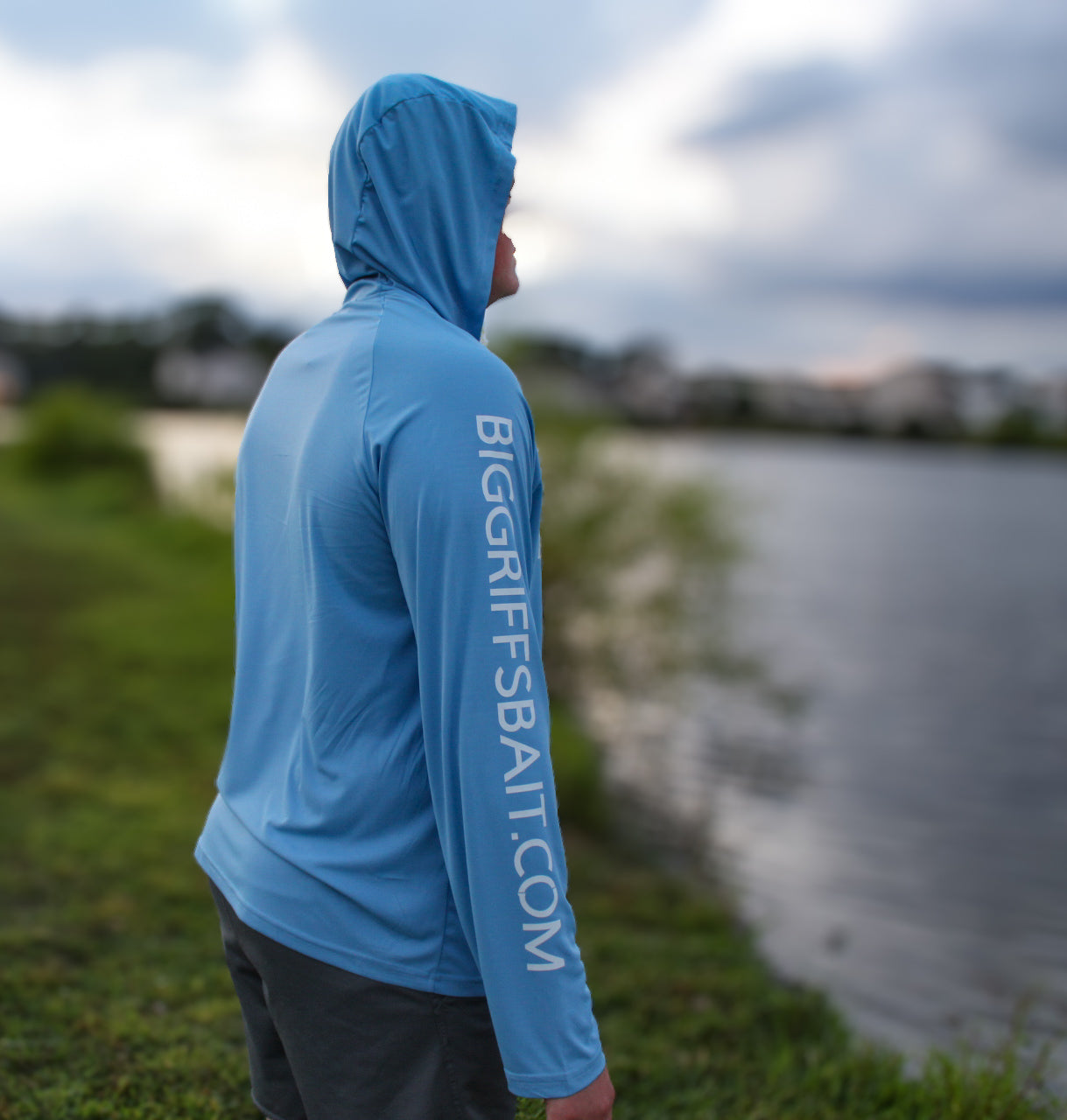 Baby blue long sleeve with hood