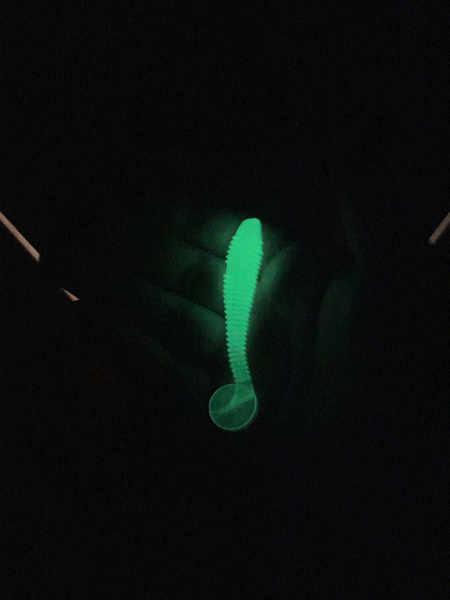Big Griff’s bait. (3inch) 6 pack go glow (glow in the dark)