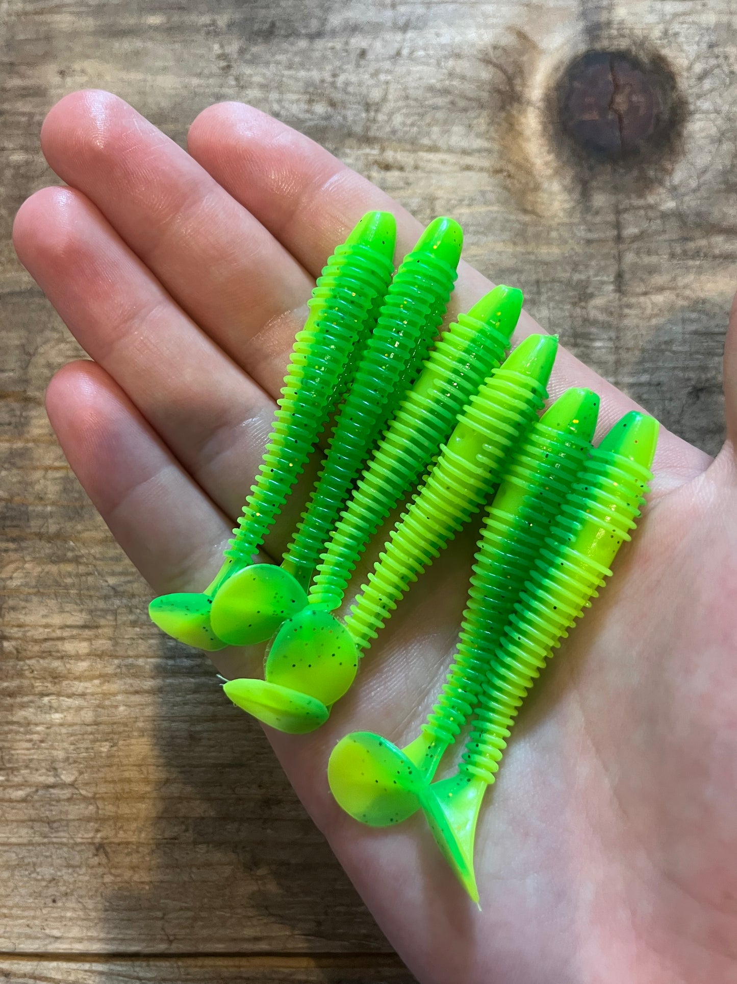 Big Griff’s bait. (3inch) 6 pack clover green